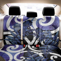 Piwakawaka New Zealand Matariki Back Car Seat Cover Maori New Year Silver Fern Purple Galaxy LT14 - Polynesian Pride
