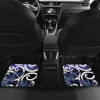 Piwakawaka New Zealand Matariki Car Mats Maori New Year Silver Fern Purple Galaxy LT14 Set 2pcs - Back Purple - Polynesian Pride