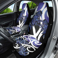 Piwakawaka New Zealand Matariki Car Seat Cover Maori New Year Silver Fern Purple Galaxy LT14 - Polynesian Pride