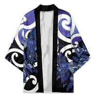 Piwakawaka New Zealand Matariki Kimono Maori New Year Silver Fern Purple Galaxy LT14 Unisex Purple - Polynesian Pride