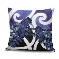 Piwakawaka New Zealand Matariki Pillow Cover Maori New Year Silver Fern Purple Galaxy LT14 Purple - Polynesian Pride