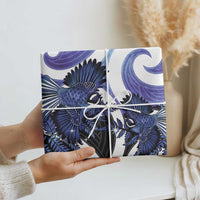 Piwakawaka New Zealand Matariki Wrapping Paper Maori New Year Silver Fern Purple Galaxy LT14 - Polynesian Pride