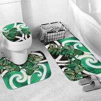 Piwakawaka New Zealand Matariki Bathroom Set Maori New Year Silver Fern Green Galaxy