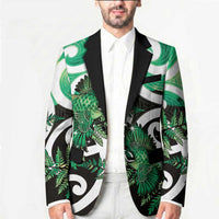 Piwakawaka New Zealand Matariki Blazer Maori New Year Silver Fern Green Galaxy