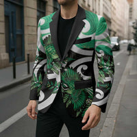 Piwakawaka New Zealand Matariki Blazer Maori New Year Silver Fern Green Galaxy