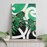 Piwakawaka New Zealand Matariki Canvas Wall Art Maori New Year Silver Fern Green Galaxy LT14 - Polynesian Pride