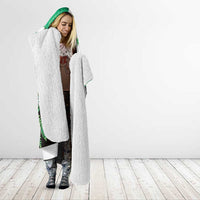 Piwakawaka New Zealand Matariki Hooded Blanket Maori New Year Silver Fern Green Galaxy LT14 - Polynesian Pride