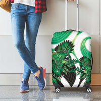 Piwakawaka New Zealand Matariki Luggage Cover Maori New Year Silver Fern Green Galaxy LT14 - Polynesian Pride