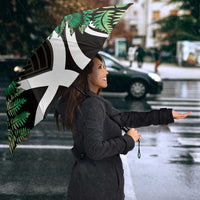 Piwakawaka New Zealand Matariki Umbrella Maori New Year Silver Fern Green Galaxy LT14 - Polynesian Pride