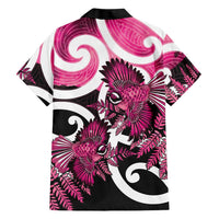 Piwakawaka New Zealand Matariki Hawaiian Shirt Maori New Year Silver Fern Pink Galaxy LT14 - Polynesian Pride