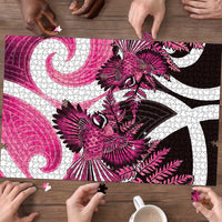 Piwakawaka New Zealand Matariki Puzzle Maori New Year Silver Fern Pink Galaxy