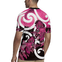 Piwakawaka New Zealand Matariki Rugby Jersey Maori New Year Silver Fern Pink Galaxy LT14 - Polynesian Pride