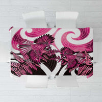 Piwakawaka New Zealand Matariki Tablecloth Maori New Year Silver Fern Pink Galaxy