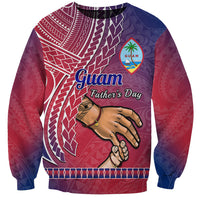 Polynesian Pride Father Day Guam Sweatshirt I Love You Dad Guaman Latte Stone LT14 Unisex Red - Polynesian Pride