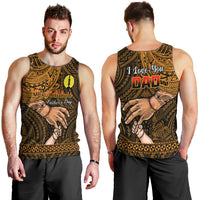 Polynesian Pride Father Day New Caledonia Men Tank Top I Love You Dad LT14 - Polynesian Pride