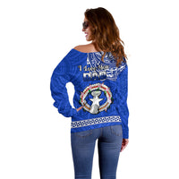Polynesian Pride Father Day Northern Mariana Islands Off Shoulder Sweater CNMI I Love You Dad LT14 - Polynesian Pride