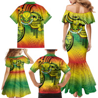 Hawaii Flag Day Family Matching Mermaid Dress and Hawaiian Shirt Kanaka Maoli With Kakau Polynesian Pattern LT14 - Polynesian Pride