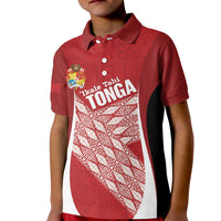 Tonga Rugby Custom Kid Polo Shirt Go ʻIkale Tahi Go Tongan Tapa Cloth