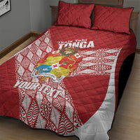 Tonga Rugby Custom Quilt Bed Set Go ʻIkale Tahi Go Tongan Tapa Cloth