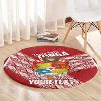 Tonga Rugby Custom Round Carpet Go ʻIkale Tahi Go Tongan Tapa Cloth