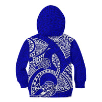 Polynesian Pride Hawaii Kid Hoodie Hawaiian Tribal Honu Blue Version LT14 - Polynesian Pride