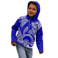 Polynesian Pride Hawaii Kid Hoodie Hawaiian Tribal Honu Blue Version LT14 - Polynesian Pride
