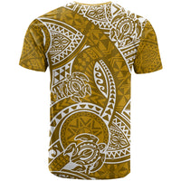 Polynesian Pride Hawaii T Shirt Hawaiian Tribal Honu Gold Version LT14 - Polynesian Pride