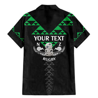 Personalised Aotearoa Rugby Family Matching Mermaid Dress and Hawaiian Shirt New Zealand Maori Kete Matauranga Pattern