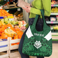 Custom Aotearoa Rugby Grocery Bag New Zealand Maori Kete Poutama Pattern