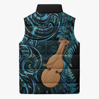 Kotiate New Zealand Sleeveless Puffer Jacket Maori Weapon Paua Shell Haka Fern LT14 - Polynesian Pride