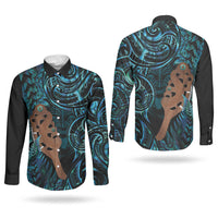 Maripi New Zealand Couples Matching Puletasi and Long Sleeve Button Shirt Maori Weapon Paua Shell Haka Fern LT14 - Polynesian Pride