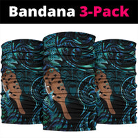 Maripi New Zealand Neck Gaiter Maori Weapon Paua Shell Haka Fern LT14 package One Size: 25*50cm Turquoise - Polynesian Pride