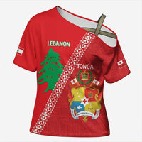 Tonga And Lebanon Cross Shoulder Shirt 2026 Together Half Style