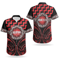 Aotearoa Ngapuhi Personalised Couples Matching Off The Shoulder Long Sleeve Dress and Hawaiian Shirt Maori Iwi Poutama Puhoro Tattoo