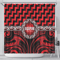 Aotearoa Ngapuhi Shower Curtain Maori Iwi Poutama Puhoro Tattoo