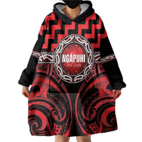 Aotearoa Ngapuhi Personalised Wearable Blanket Hoodie Maori Iwi Poutama Puhoro Tattoo