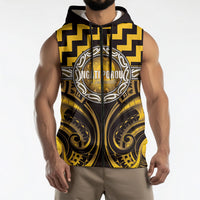 Aotearoa Ngati Porou Personalised Sleeveless Zip Hoodie Maori Iwi Poutama Puhoro Tattoo
