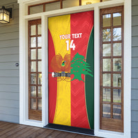 Custom Rugby Papua New Guinea and Lebanon Door Cover PNG Kumuls Cedars Together