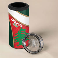 Rugby Tonga and Lebanon 4 in 1 Can Cooler Tumbler Mate Maa Tonga Cedars Together