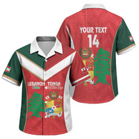 Custom Rugby Tonga and Lebanon Family Matching Mermaid Dress and Hawaiian Shirt Mate Maa Tonga Cedars Together