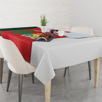 Rugby Tonga and Lebanon Tablecloth Mate Maa Tonga Cedars Together