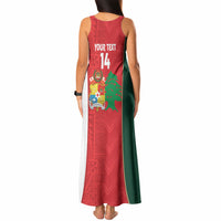 Custom Rugby Tonga and Lebanon Tank Maxi Dress Mate Maa Tonga Cedars Together