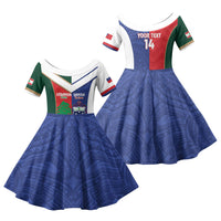 Custom Rugby Samoa and Lebanon Family Matching Tank Maxi Dress and Hawaiian Shirt Toa Samoa Cedars Together