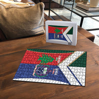 Rugby Samoa and Lebanon Puzzle Toa Samoa Cedars Together