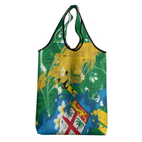Malampa Fiji Day Grocery Bag 10 October Together We Grow Grunge Tapa Motifs