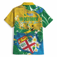 Malampa Fiji Day Hawaiian Shirt 10 October Together We Grow Grunge Tapa Motifs