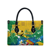 Malampa Fiji Day Leather Bag 10 October Together We Grow Grunge Tapa Motifs