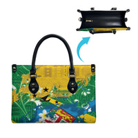 Malampa Fiji Day Leather Bag 10 October Together We Grow Grunge Tapa Motifs