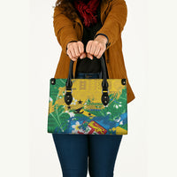 Malampa Fiji Day Leather Bag 10 October Together We Grow Grunge Tapa Motifs