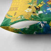 Malampa Fiji Day Pillow Cover 10 October Together We Grow Grunge Tapa Motifs